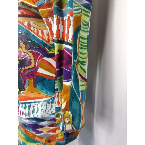 Zashi multi colored fun pattern sweater - Picture 5 of 8